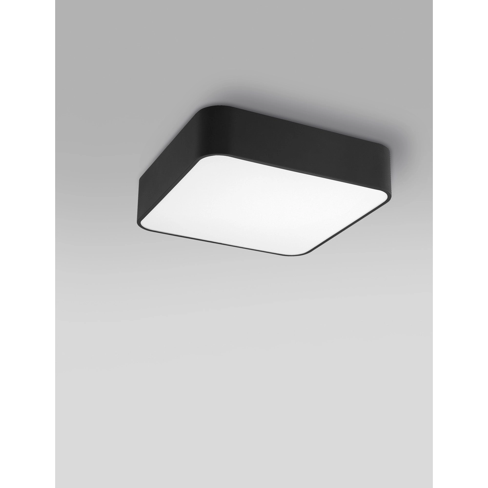 Quadratische Deckenleuchte Ragu schwarz 46cm