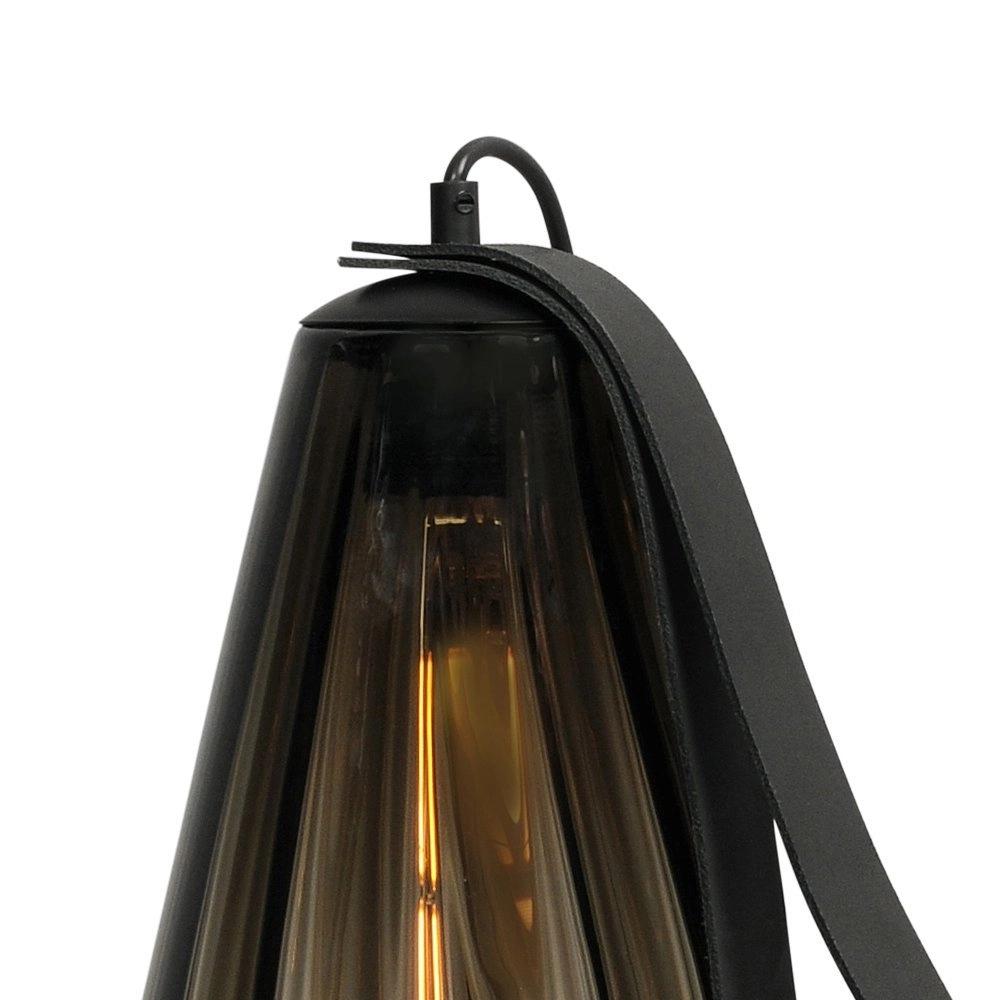 Tischlampe schwarz Diamond 40cm mit Rauchglas Masterlight 8718121259208