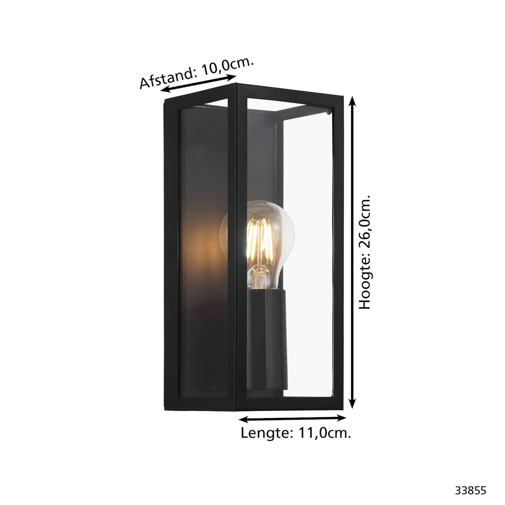 Elegante Außenlampe Alamonte 2 E27 – schwarz Eglo 9002759338558