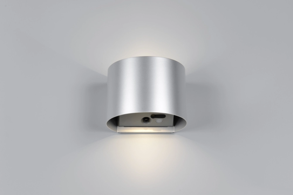 Wiederaufladbare Wandleuchte Genie silbergrau mit Sensor Trio 4017807636338