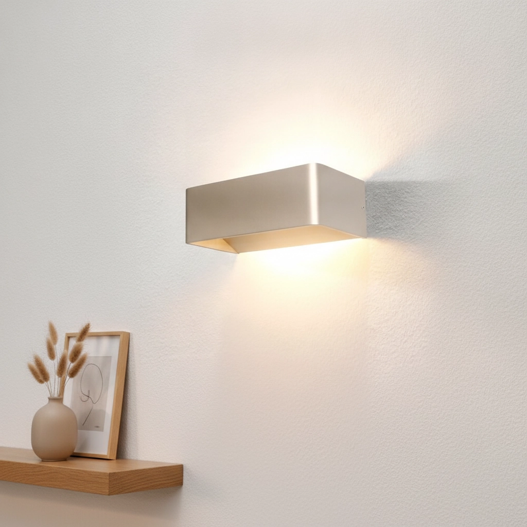 Design-Wandleuchte Mainz Rechteckiger Champagner