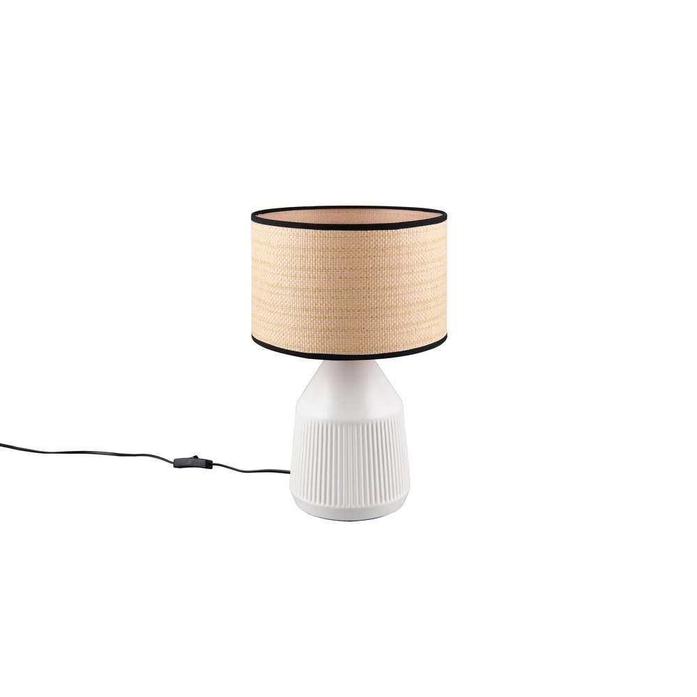 Tischlampe Formentera Ø 28 cm weiß Trio 4017807680126