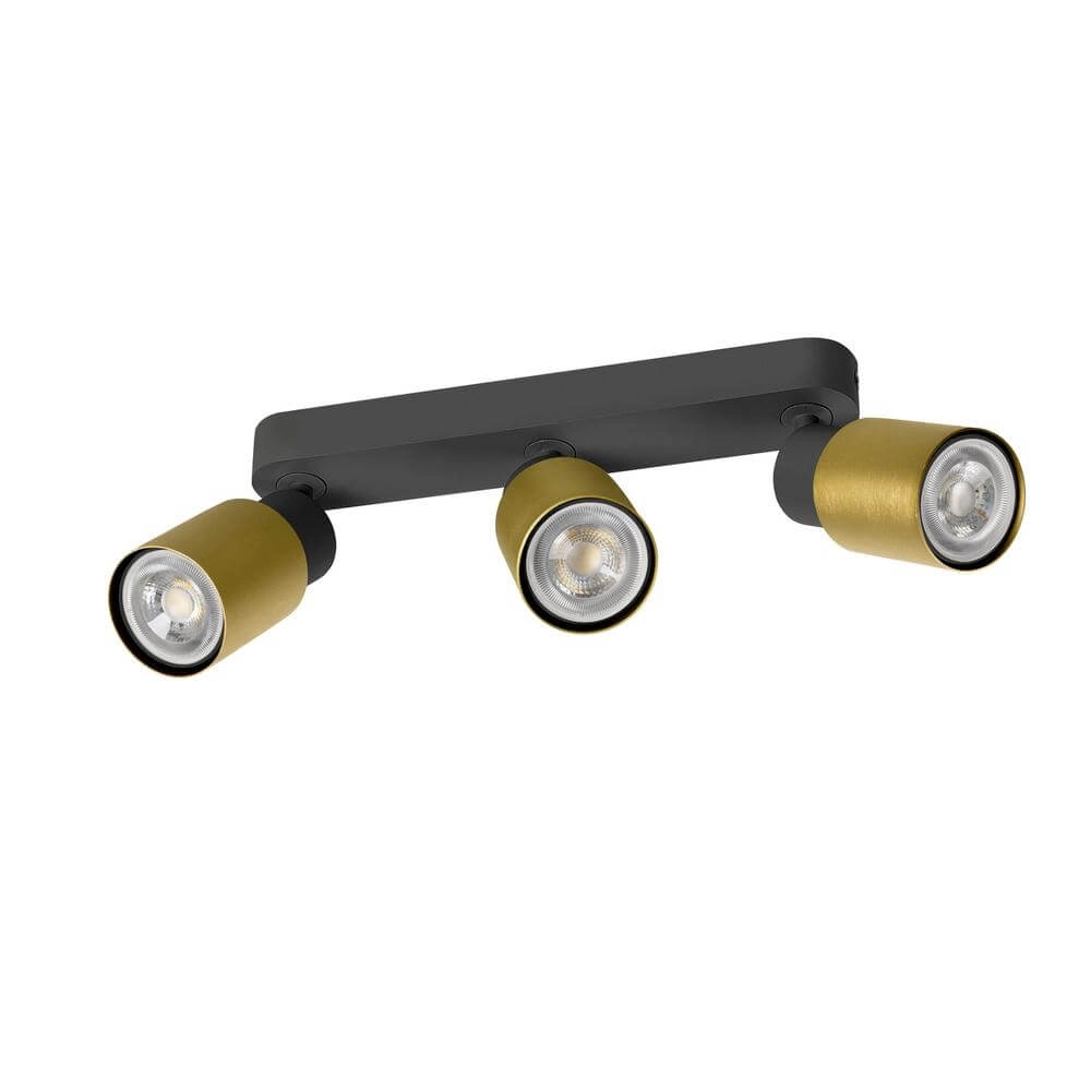 Spott Puri 2.0 Tube schwarz-gold 3-flammig SLV 4024163294058