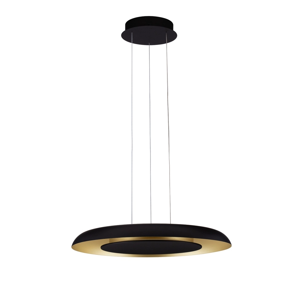 Moderne Pendelleuchte Epos Ø 60cm schwarz mit gold Lyora 5212017463272