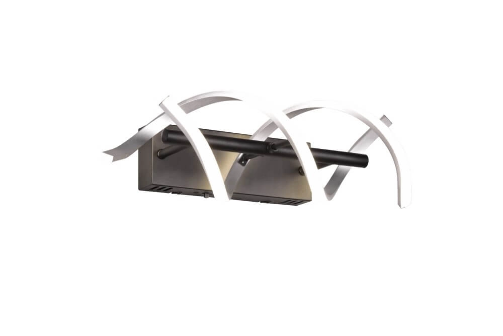 Design-Wandleuchte Sequence gebürstetes Metall