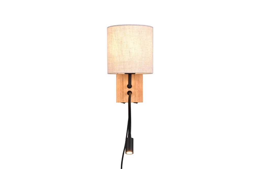 Ländliche Wandlampe Nilam runde Kapuze Trio 4017807567960