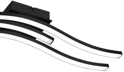 Schwarze Deckenleuchte Route 3-Stripes Trio 4017807471281