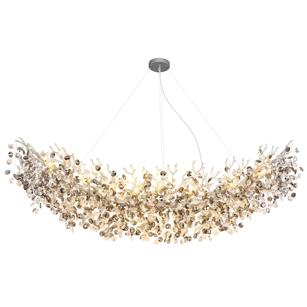 Pendellampe Queena Silbergrau 150 cm Globo 9007371533695