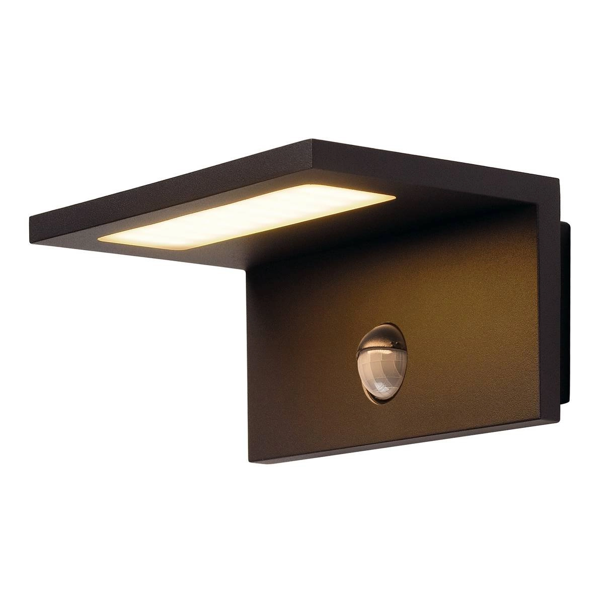 Wandleuchte Led Sensor Mit Bewegungssensor schwarz SLV 4024163221986