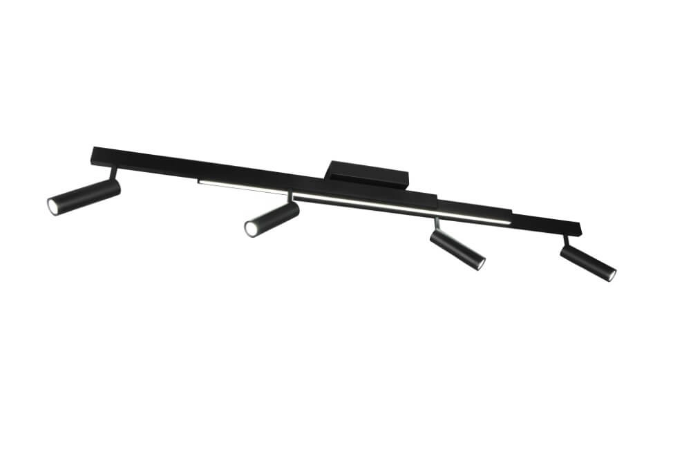 4-flammiger LED-Spot Zeno Schwarz Trio 4017807622904