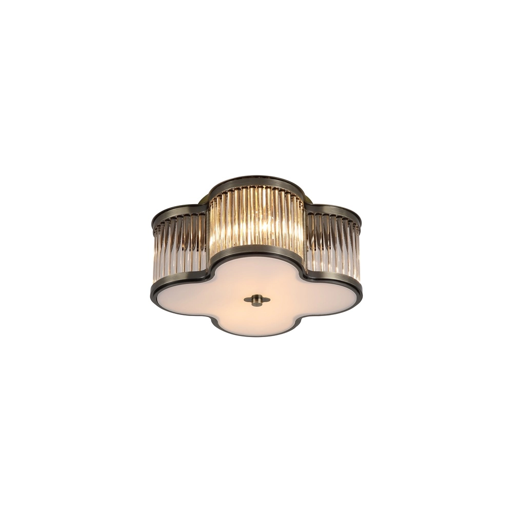 Deckenlampe Lotus antikes Messing Ø 32cm