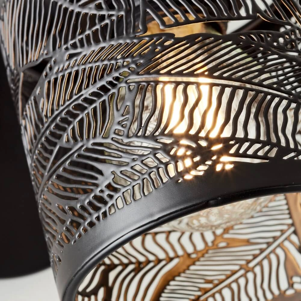 Schwarze Wandlampe Bano Brilliant 4004353413469