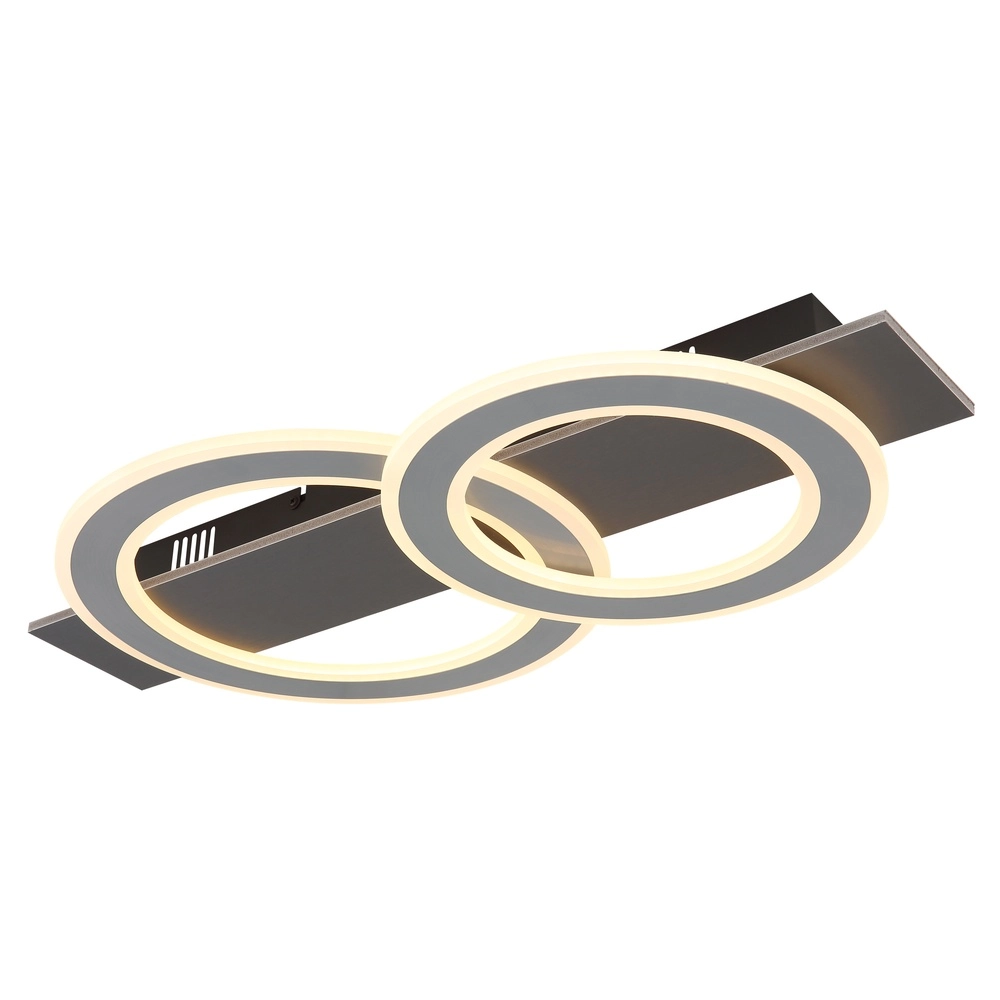 Design-Deckenlampe Jayden Anthrazit 2 Ringe