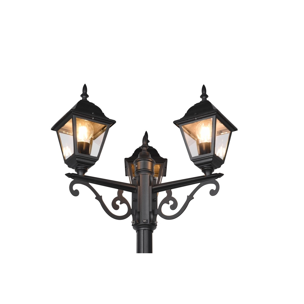 Laterne Livenza 3 Kronen schwarz Trio 4017807543452