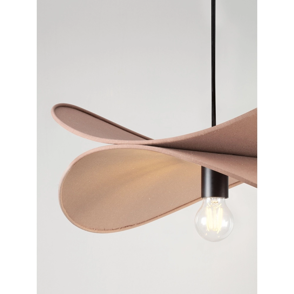 Moderne Pendellampe Luve Schwarz mit Mokkabraun Lyora 5212017493712