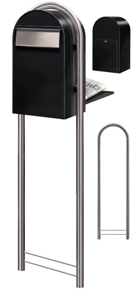 Briefkasten Grande B st9005 i Strukturiertes Schwarz Bobi 6417237034274