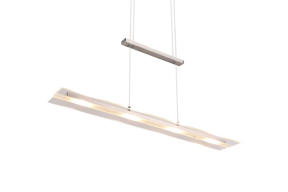 Hängelampe aus Glas Milos Nickel Trio 4017807588262