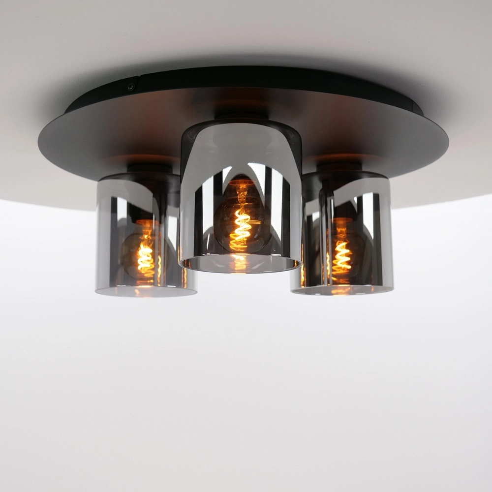 Deckenlampe Gorosiba 1 Ø 45cm – mit Rauchglas