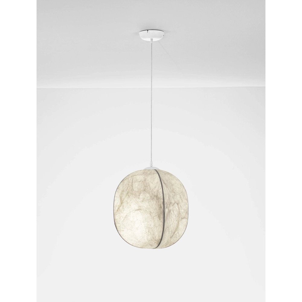 Weiße Pendelleuchte Pierida Ø 42cm