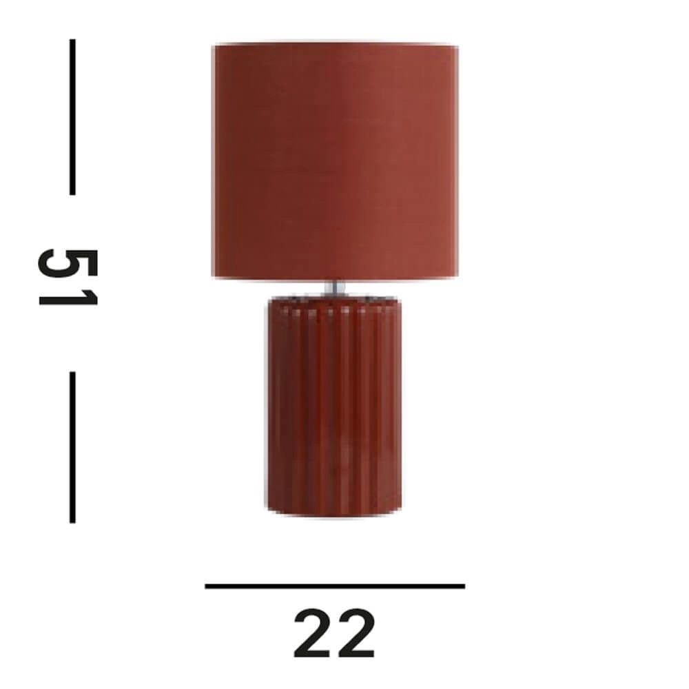Orange Tischleuchte Groove Keramik Searchlight 5053423274096