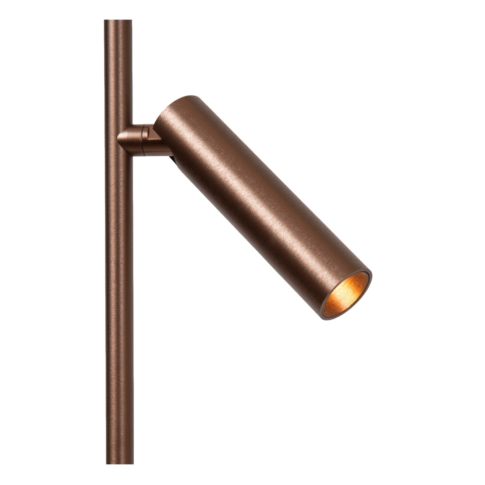 Elegante Stehlampe mit Leselampe Applause Gebürstetes Kupfer – LED Premium by Lucide 5411212221872