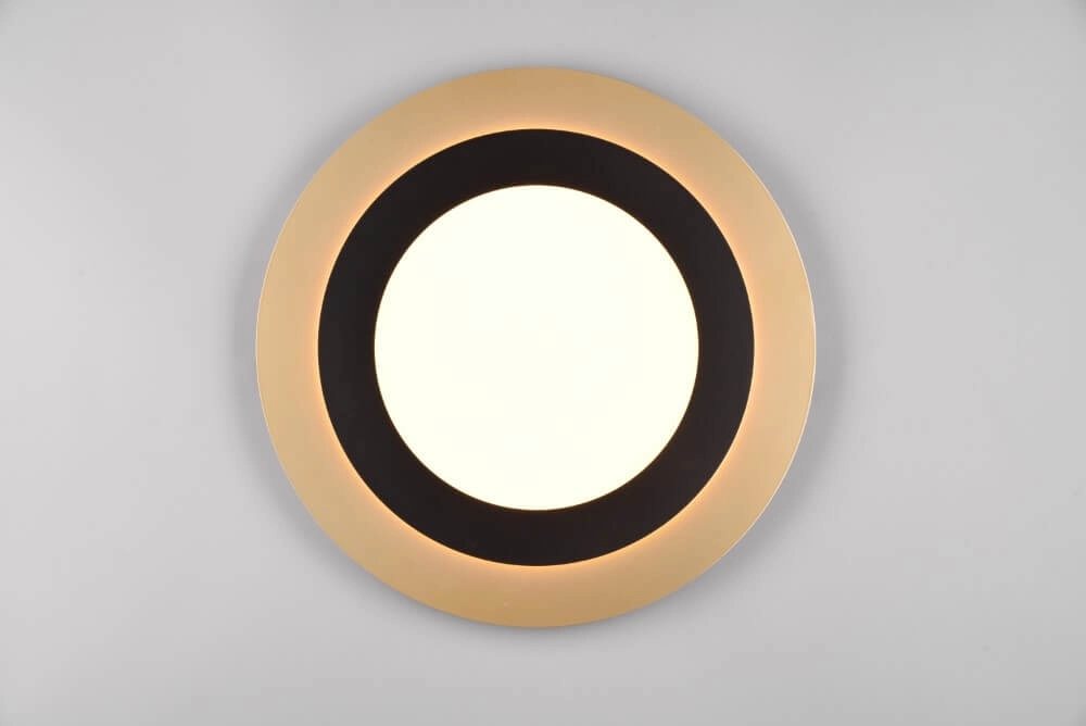 Runde Design-Deckenleuchte Morgan schwarz mit gold Trio 4017807574425