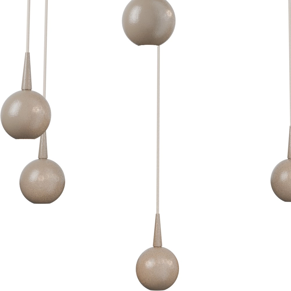 7-Licht Pendellampe Talana beige terra Ø 50cm DTW Masterlight 8718121399089