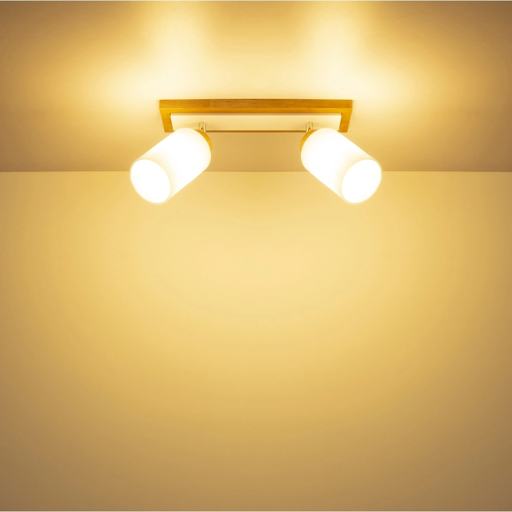 Deckenlampe Rowena 2-Licht Holz Globo 9007371592357