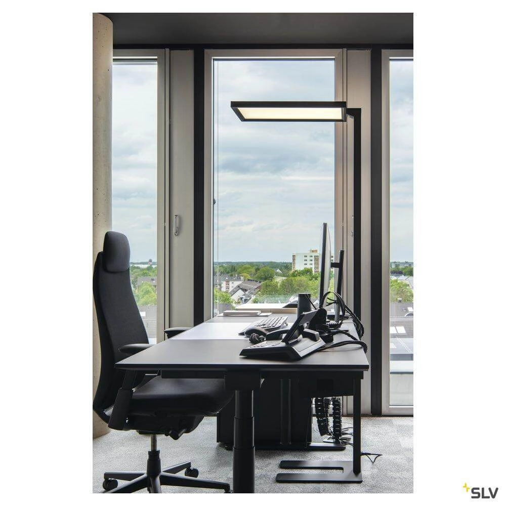 LED-Stehleuchte Worklight Büro 195cm schwarz SLV 4024163254632