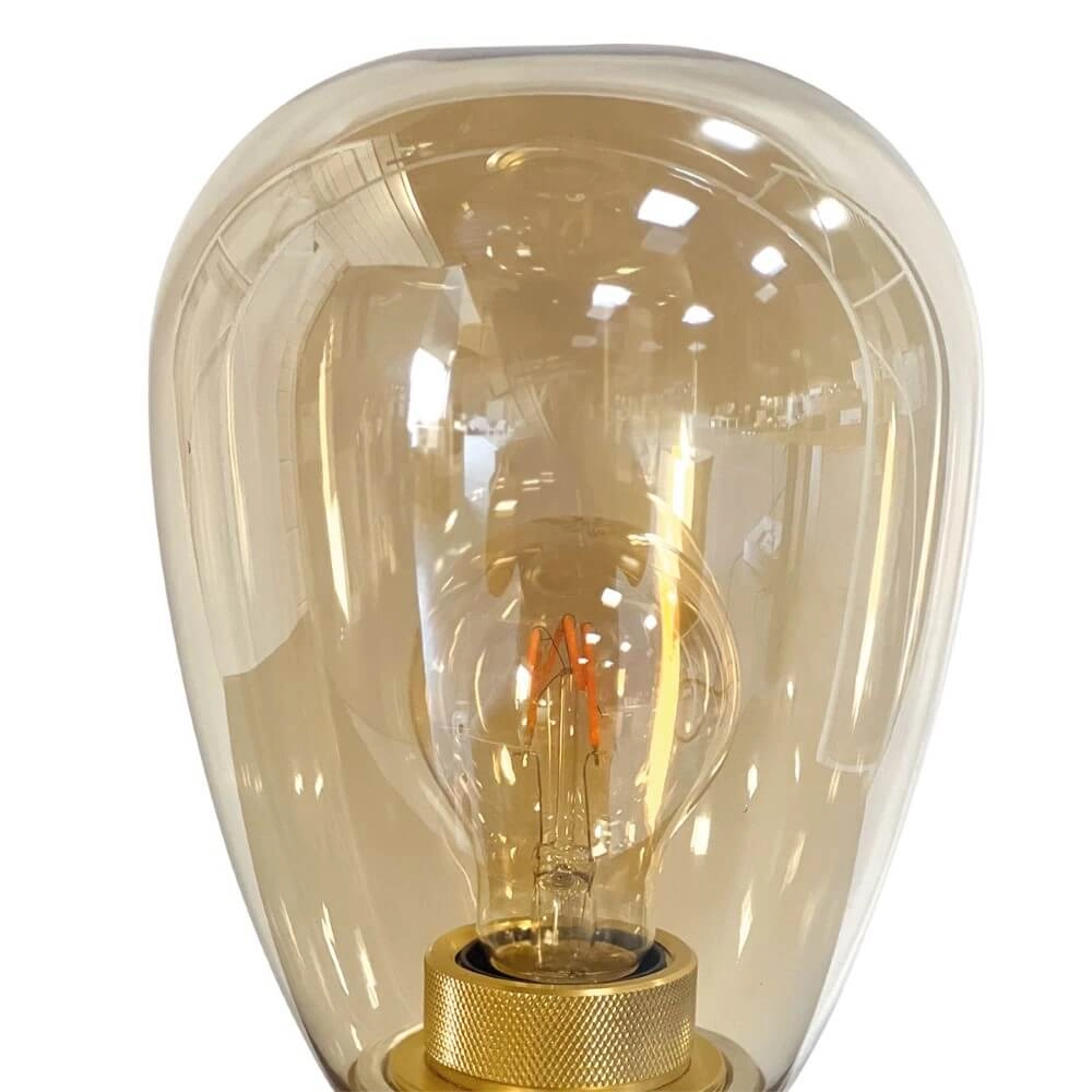 Tischlampe Reflexion Ø 15cm - mit Braunglas Steinhauer 8712746171013