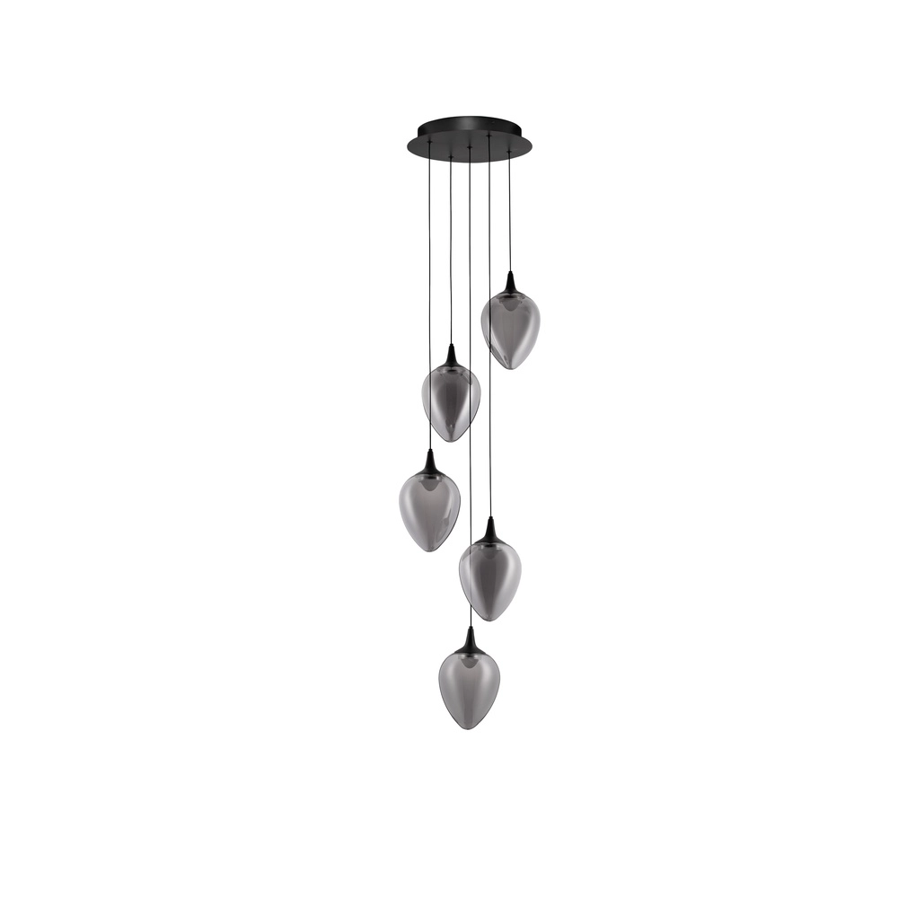 Pendelleuchte Nali 5-flammiges Rauchglas Lyora 5212017477781