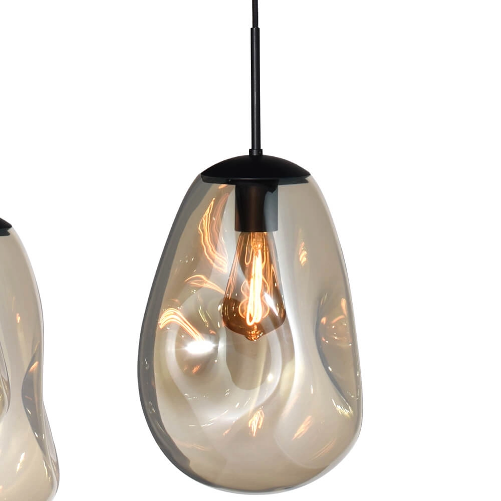 Hängelampe Lava Oval 6x Goldglas Ø 22,5cm Masterlight 8718121290133