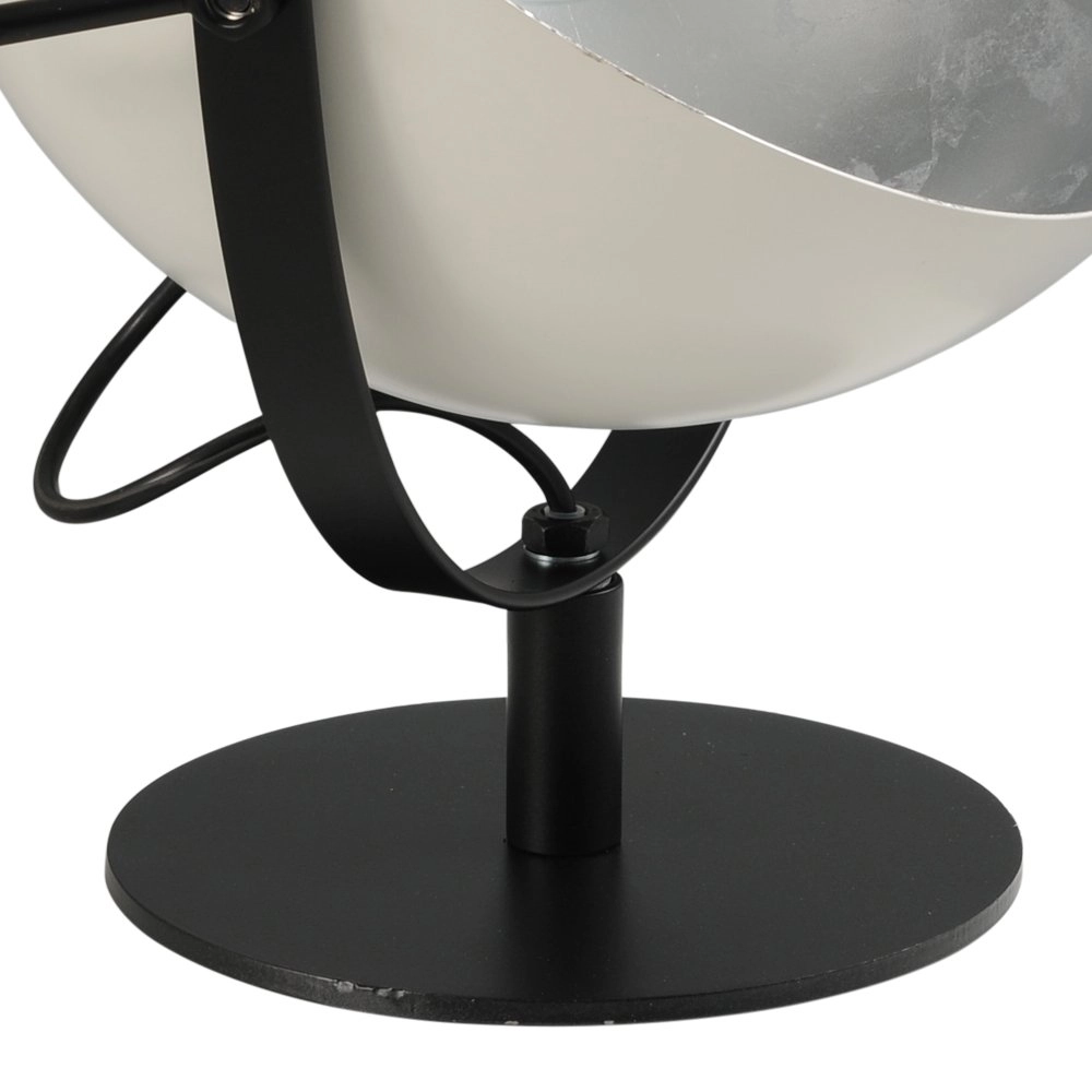 Tischlampe Industria Uplighter 30 cm weiß mit altem silber Masterlight 8718121236643