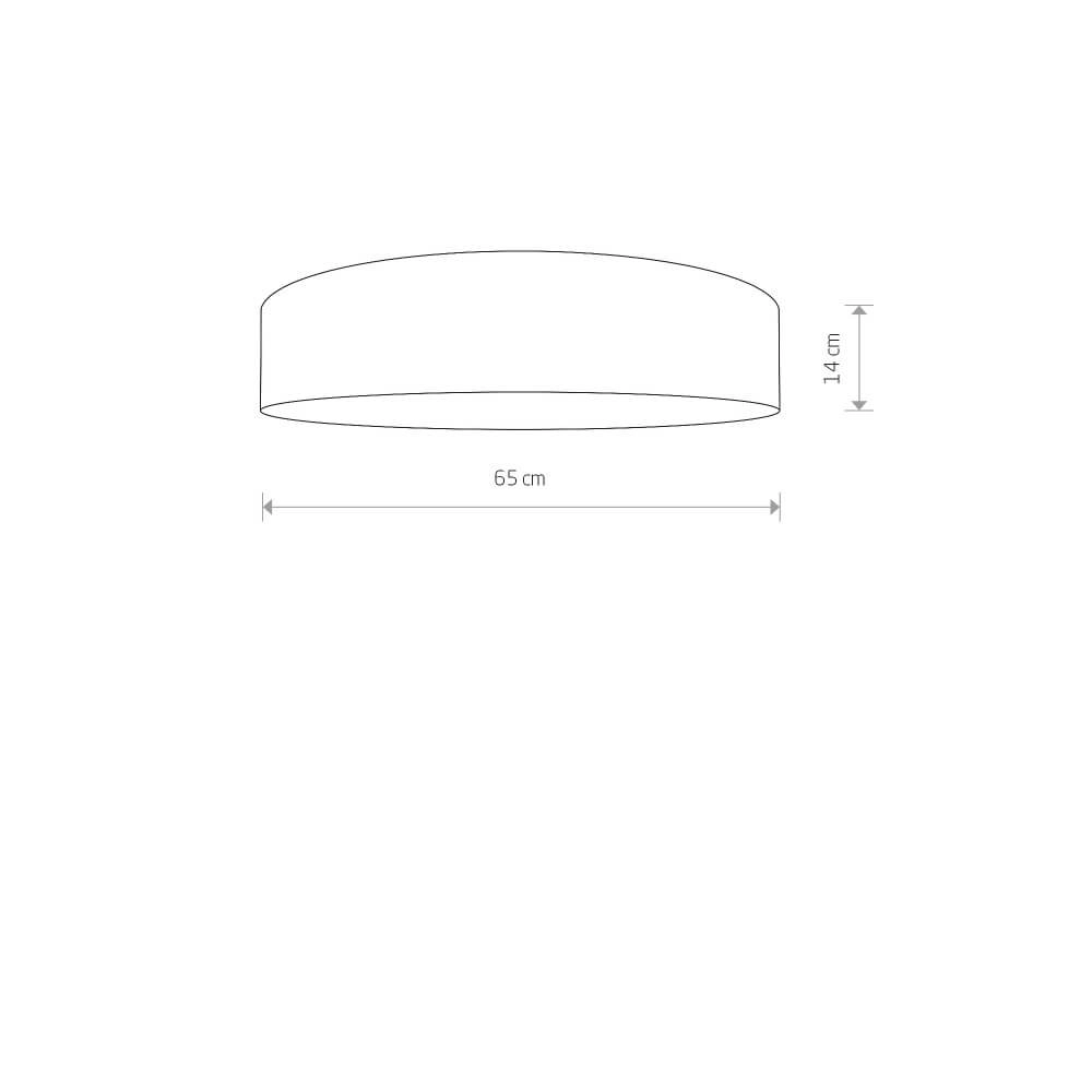 Deckenleuchte aus Samt Croco Ø 65cm Lyora 5903139895699