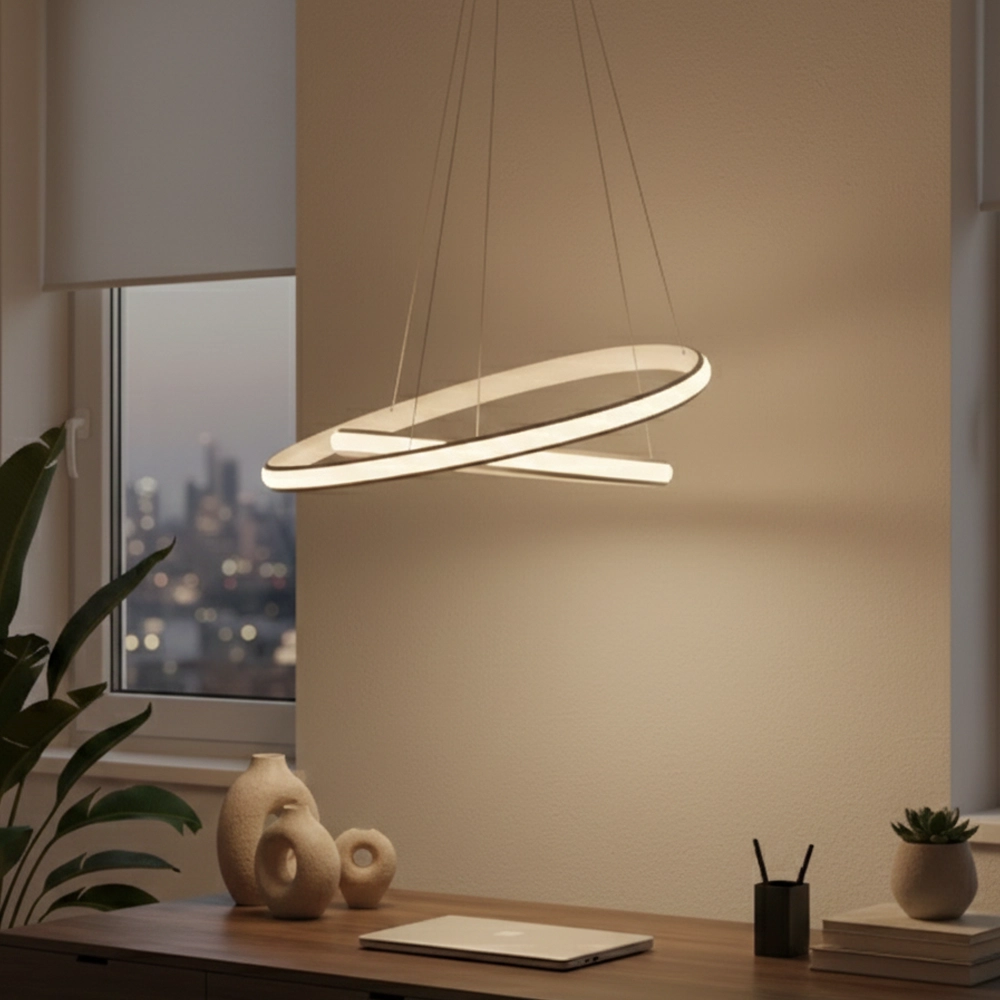 Design-Pendelleuchte Aries weiß Ø 59cm