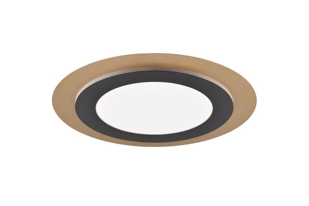Runde Design-Deckenleuchte Morgan schwarz mit gold Trio 4017807574425