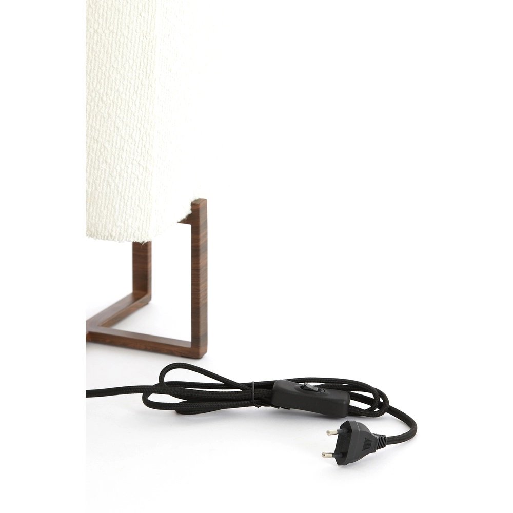 Tischlampe Wyn 50,5 cm – cremefarbenes Seil mit Walnuss-Optik Light & Living 8717807792565