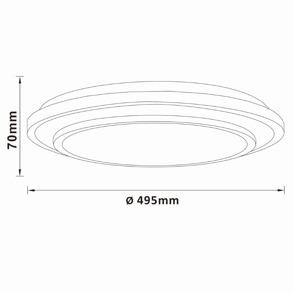 Schwarze Deckenlampe Luciano Ø 49,5cm Brilliant 4004353426506