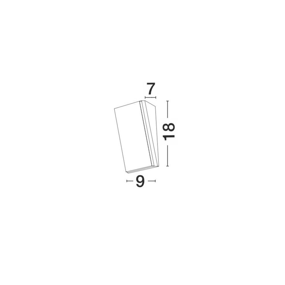 Design-Wandleuchte Keen anthrazit 9cm Lyora 5212017419156