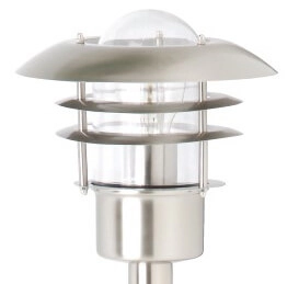Stehlampe aus Edelstahl Terrence Brilliant 4004353078477
