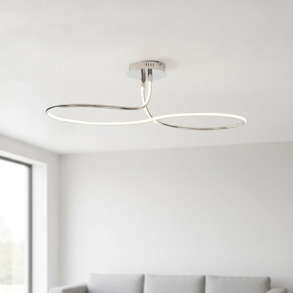 Deckenlampe Fungo Locke chrom