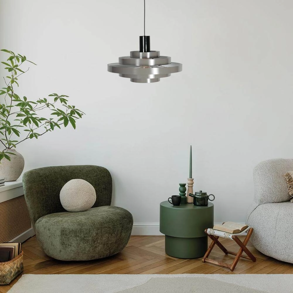 Design-Pendelleuchte Halo Cirque grau Ø 50cm Steinhauer 8712746178319
