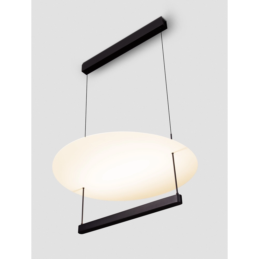 Design-Pendelleuchte Diona Ø 60cm schwarz mit weiß