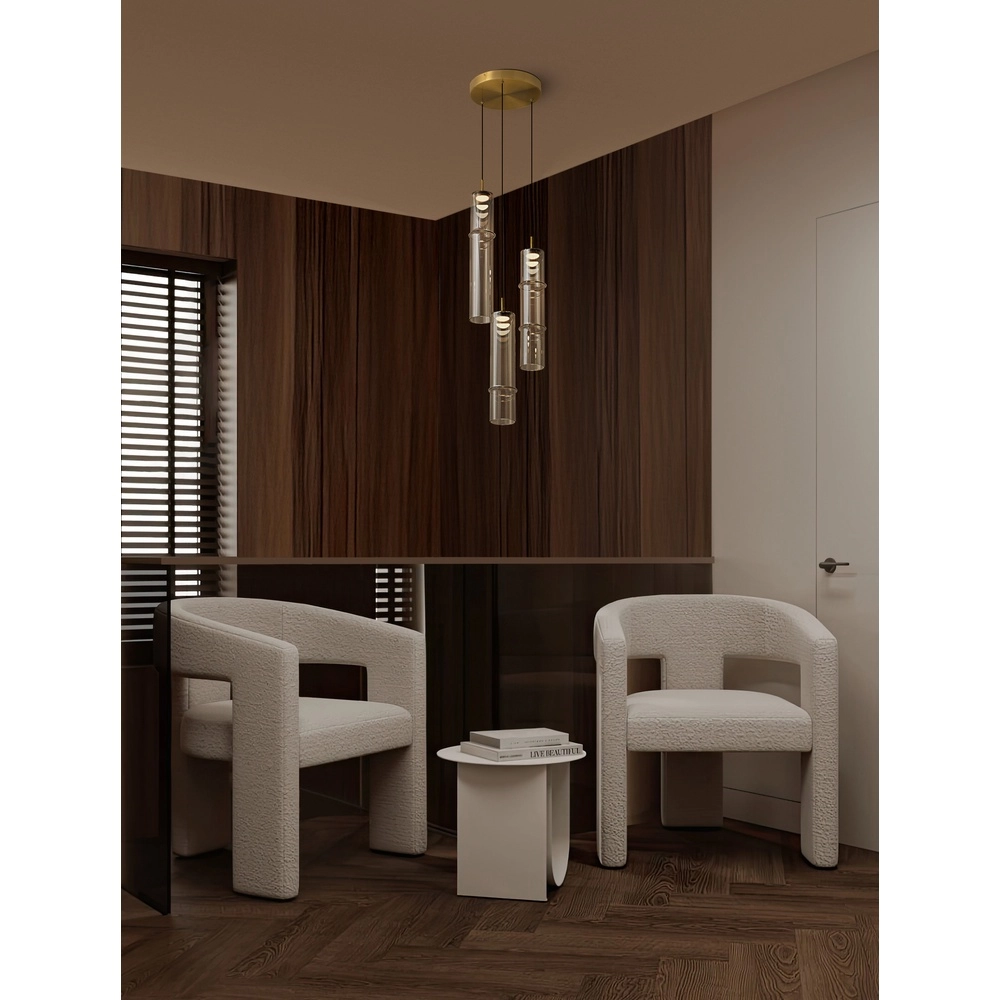 Einzigartige Pendelleuchte Sano 3-flammiges Gold Lyora 5212017474049