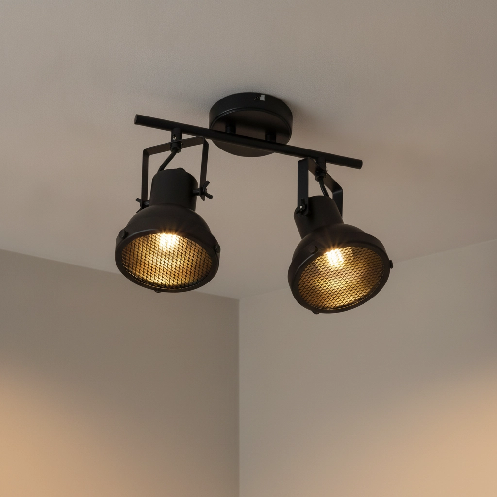 Deckenlampe Ruvi 2-flammig schwarz