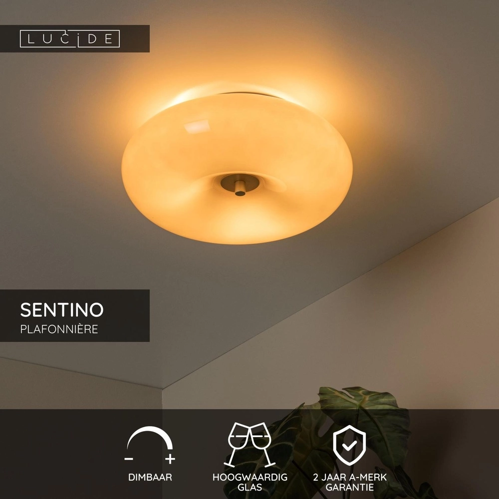 Deckenlampe Sentino Ø 30 cm taupe Lucide 5411212106339
