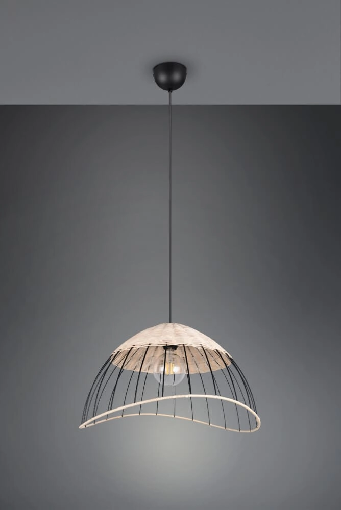 Rattan Pendelleuchte Sandrine Ø 48cm Trio 4017807637656