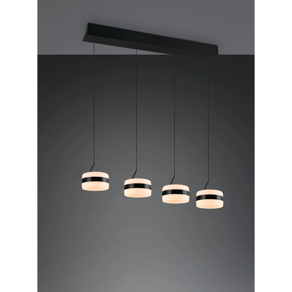 Design-Pendelleuchte Dios schwarz 4-flammig Trio 4017807657630