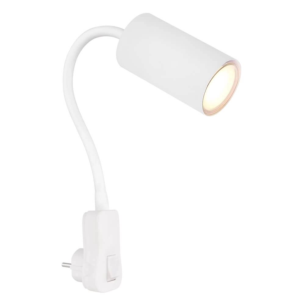 Weiße Lampe Robby Steckdose