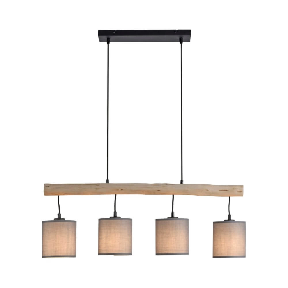 Ländliche Hängelampe Green Tribu Taupe Just Light 4043689995171